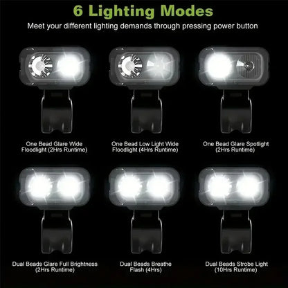 Rechargeable Bike Light Front Light Taillight Mini Night Safety Warning Lantern Bicycle Accessories for Night Outdoor Cycling