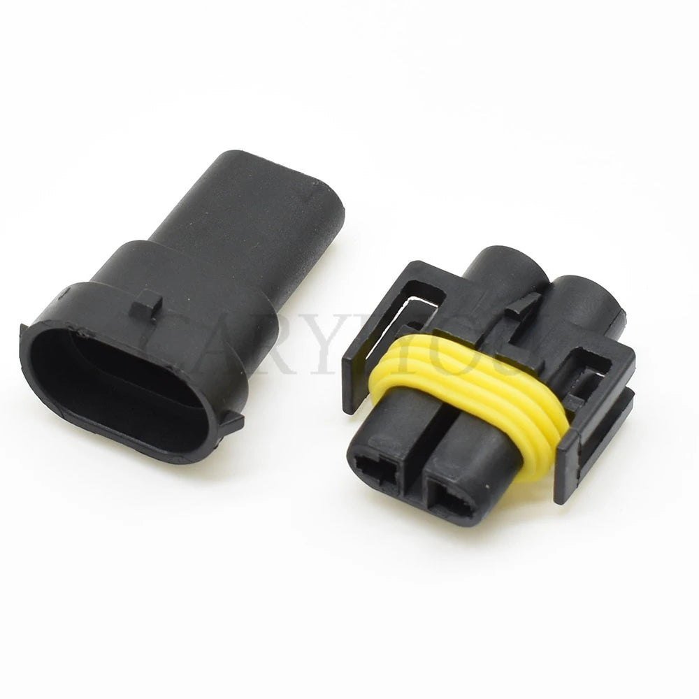 2 Pin 2.8mm Waterproof Fog Lamp Connector DJ7028Y-2.8-11/21 for H11 H8 H9 Headlight Male Female