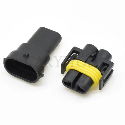 2 Pin 2.8mm Waterproof Fog Lamp Connector DJ7028Y-2.8-11/21 for H11 H8 H9 Headlight Male Female