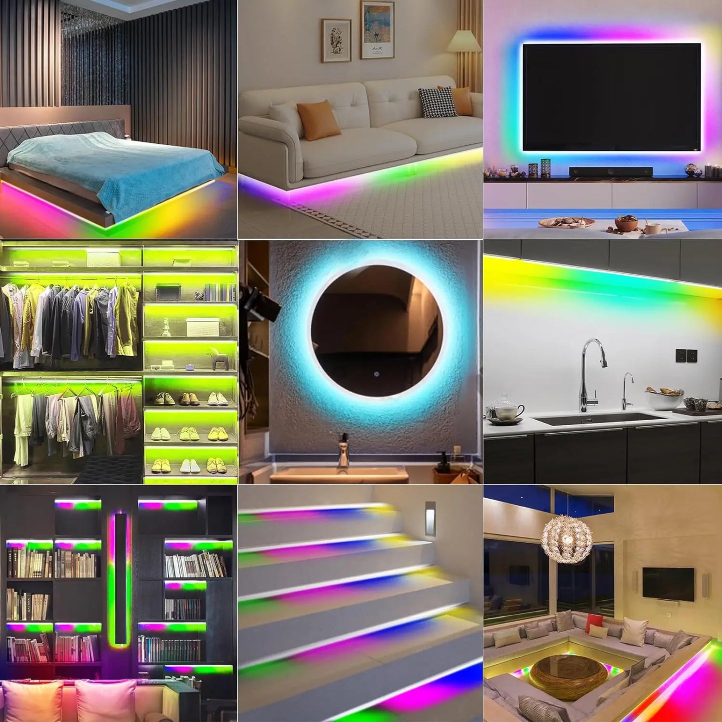 USB LED Strip Light 5M RGB Color Changing 2835 Flexible Backlight