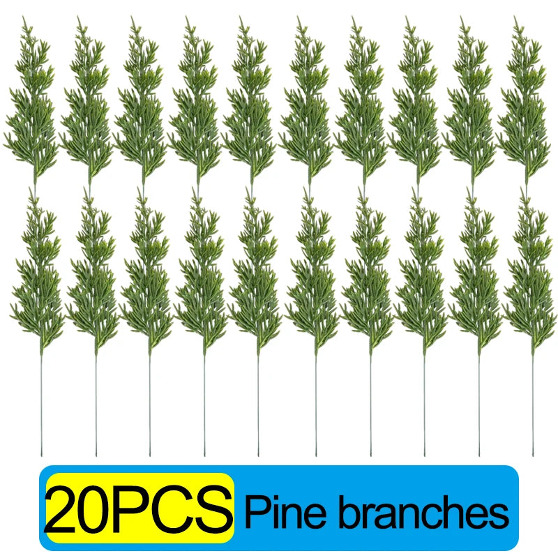 30/1PCS Christmas Decoration Artificial Pine Branches with Holly Berries, Red Berry Branches for Christmas Tree, Wreath, Gift Decoration