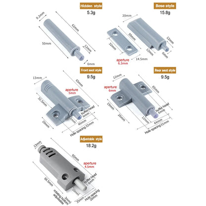 10PCS Cabinet Door Catch Damper Buffer – Soft Close Furniture Hardware for Kitchen Cupboard & Drawer Quiet Closing