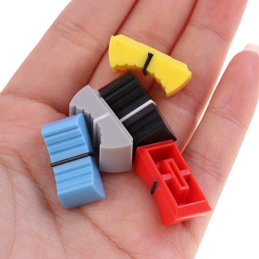 10PCS/set Fader Knob Cap Touch Sensitive Slider Ribbed Mixer Desk Switch Knob Cap