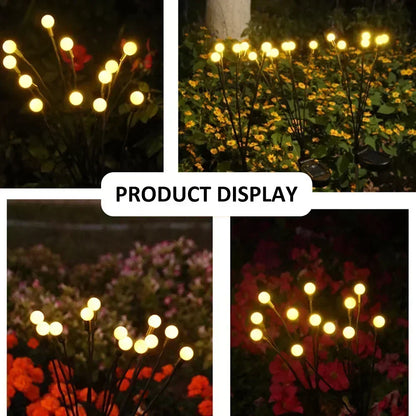 Solar Garden Lights, 6/8/10 LED Firefly Outdoor Landscape Wedding, Christmas Decoration Lawn Lamps