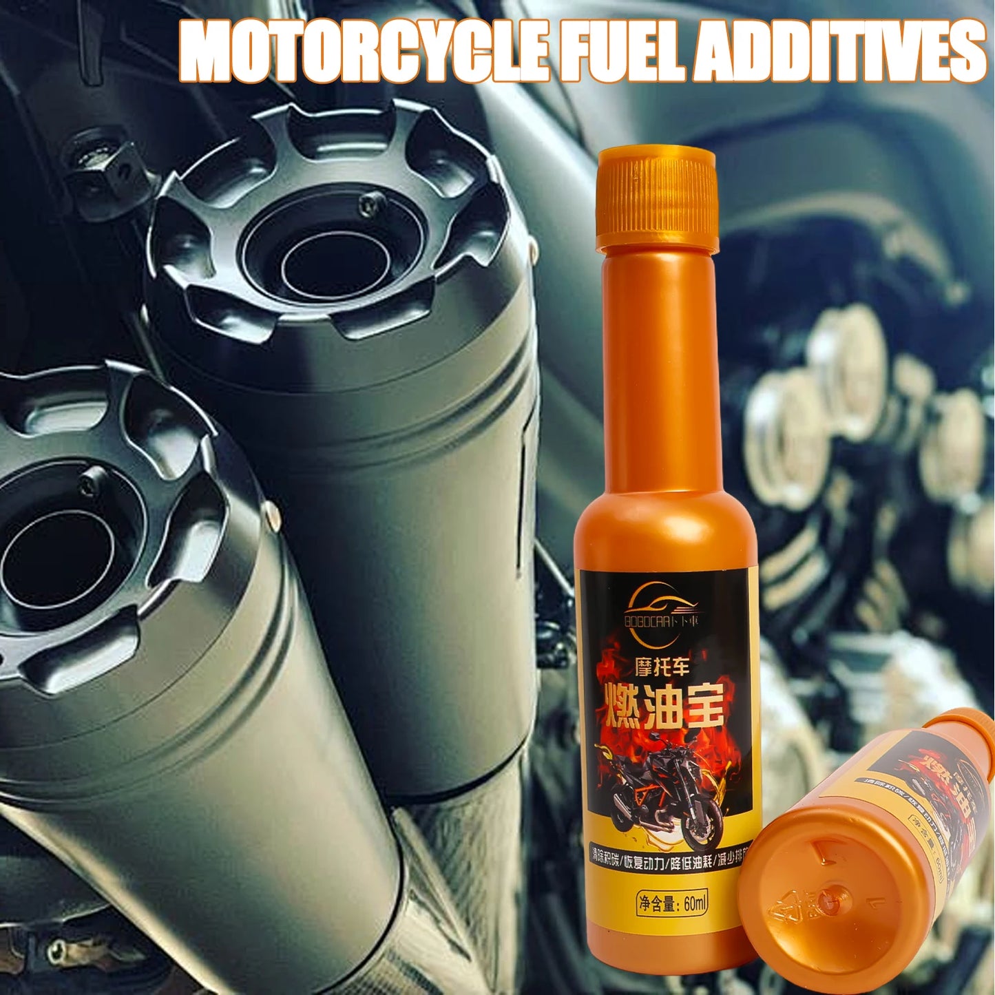 60ml Motorcycle Fuel Additive Electric Scooter Oil Tank Engine Carbon Removal Cleaning Agent Fuel Treasure Combustion Improver