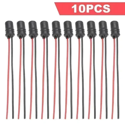 DC12V T10 W5W 147 Bulb Socket Connector Wire Harness Holder 14cm