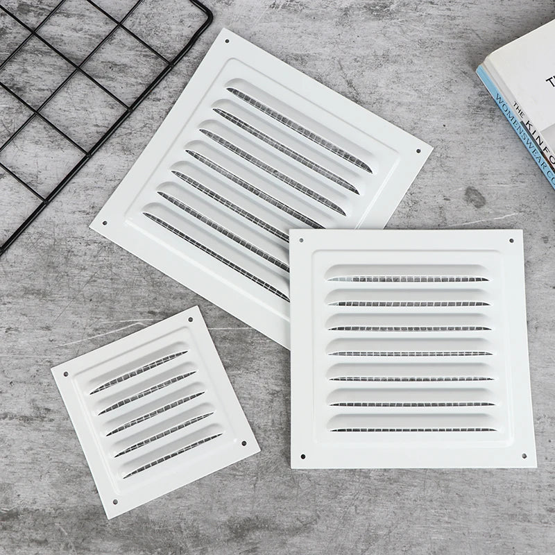 100-250mm Aluminum Alloy Air Vent Grille Square Vent Cover Exhaust Net