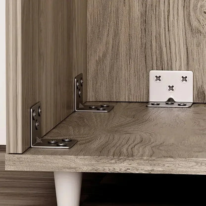 Universal Stainless Steel 90 Degree Corner Bracket Right Angle Fixed Bracket for Wood Furniture Bedframe Cabinet Accessories