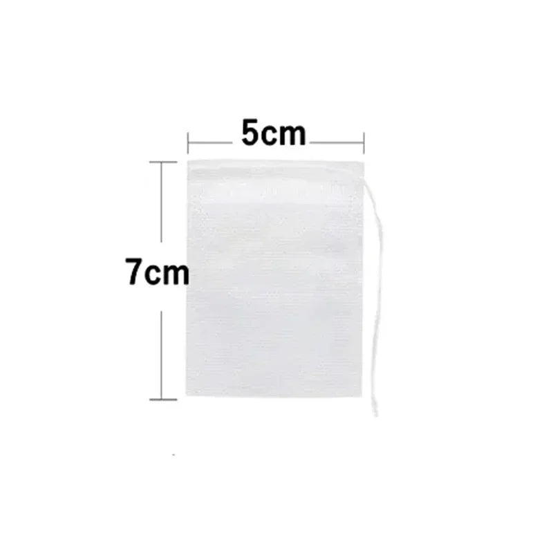 300/50PCS Disposable Tea Filter Bags Non-woven Fabric Tea Bag with Drawstring Kitchen Filter Paper for Coffee Herb Loose Tea