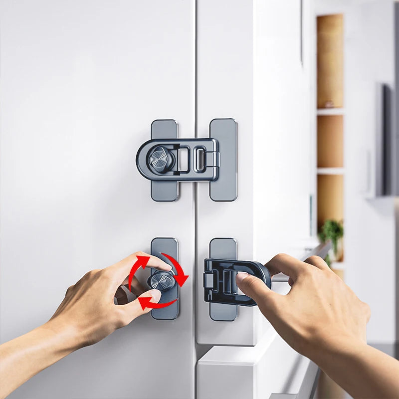 New 1pc Multifunction Useful Refrigerator Door Latch New Plastic Baby Safety Lock Kids Security Protection Cabinet Drawer Lock