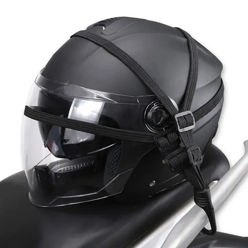 60/90cm Motorcycle Helmet Straps Motorcycle Accessoy Hooks Luggage Retractable Elastic Rope Fixed Strap Motos Helmet Luggage Net