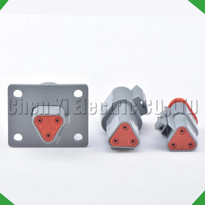 3 Pin Waterproof DT Connector Plug DT06-3S DT04-3P Pigtail