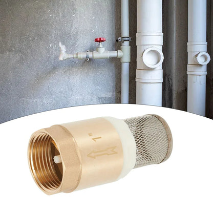 Brass Foot Valve DN25 With Check Valve Stainless Steel Basket Suction Basket 1 Inch Internal Thread Foot Valve 25 Mm