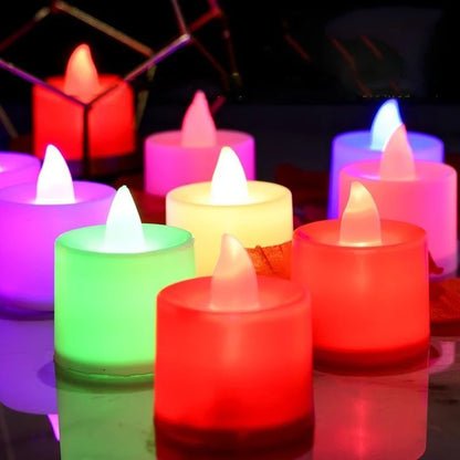Flameless LED Tealight Candle Heart Shape 48/1PCS