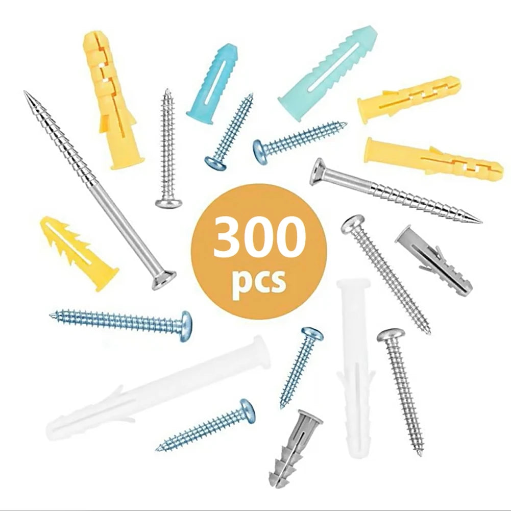 300pcs M5 M6 M8 Self Tapping Expansion Screw High Strength Self-tapping Screws Kit Wall Anchors And Screws For Drywall Tools