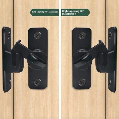 New Punch-free Hasp Latch Door Lock Black Cabinet Locks Kids Safety Lock  Sliding Door Anti-pried Hook Lock Hardware