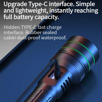 Powerful Super Long Range White Laser Flashlight 80W LED Zoomable Tactical Torch Outdoor High Power Camping Hunting Lantern
