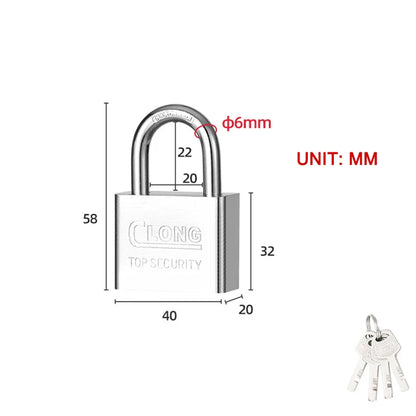 Stainless Steel Waterproof Padlock Same Key Open All Locks