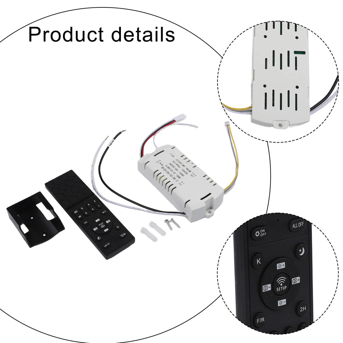 Remote Control With Timer Timer Ceiling Fan Remote 100-265V Inverter Controller Receiver Power 20-40W Versatile Compatibility