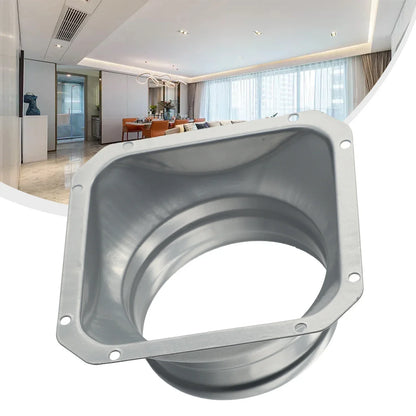 For Kitchen Hood Ventilator Pipe Connecting Vent Flange Exhaust Duct 4-10inch Electrostatic Spray Metal Silver-gray