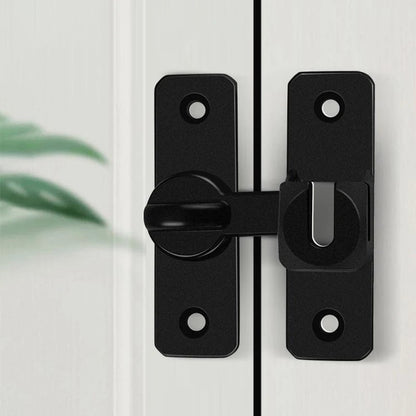 New Punch-free Hasp Latch Door Lock Black Cabinet Locks Kids Safety Lock  Sliding Door Anti-pried Hook Lock Hardware