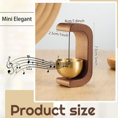 Wireless Magnetic Jingle Bell Door Chime Wooden Brass Hanging Pendant for Entrance Home Decoration