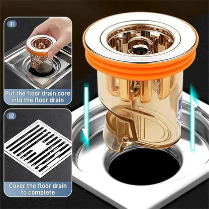 6/1PCS Gravity-Induction Floor Drain-Core Toilet Deodorant Anti-Odor No Smell Bathroom Toilet Sewer Shower Drain for Bathtub