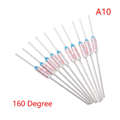 10Pcs RY Thermal Fuse 15A 250V Temperature Cutoff 121C–192C