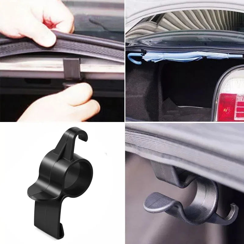 Car Umbrella Holder & Trunk Hook – Multi-Functional Storage Organizer for Umbrella, Towel & Accessories (1/4pcs)