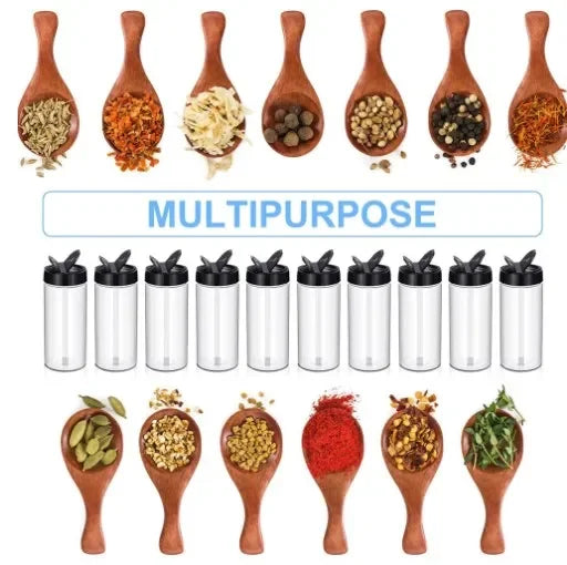 Clear Spice Bottle Salt Pepper Shaker Seasoning Jar 10/1PCS