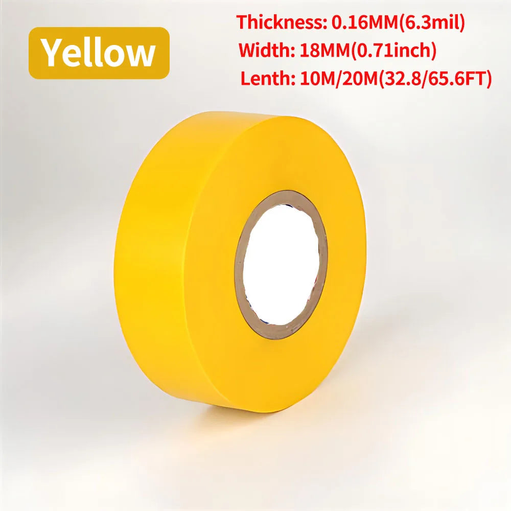 Electrical PVC Insulation Tape Black Wire Wrapping Tape 10M/20M Length 0.71 Inch Wide for Electrical Repair