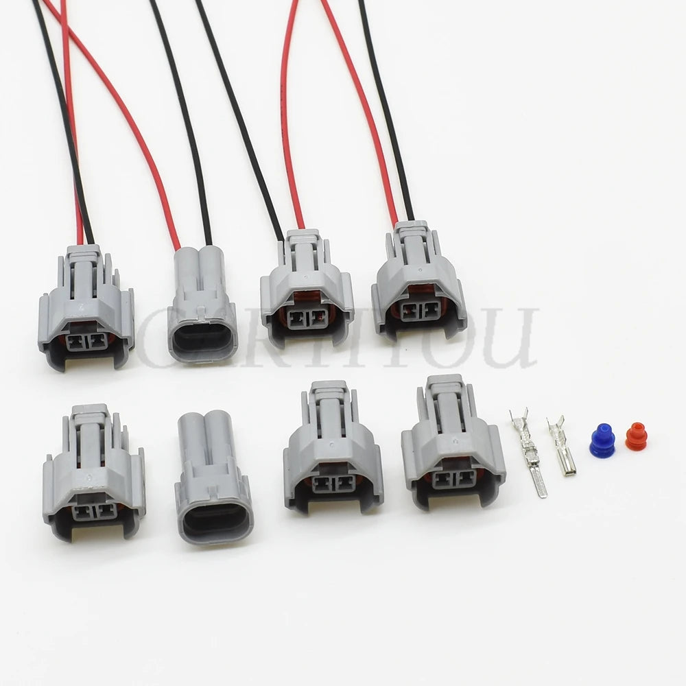 2 Pin Male Female Automotive Fuel Injector Connector EV1 EV6 Wire Plug 6189-0060 / 6180-2405