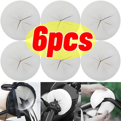 Wave Shaped Windproof Cotton Grip Winter Riding Thickened Fluffy Cotton Core Windproof Electric Motorcycle Handlebar Warm Pad