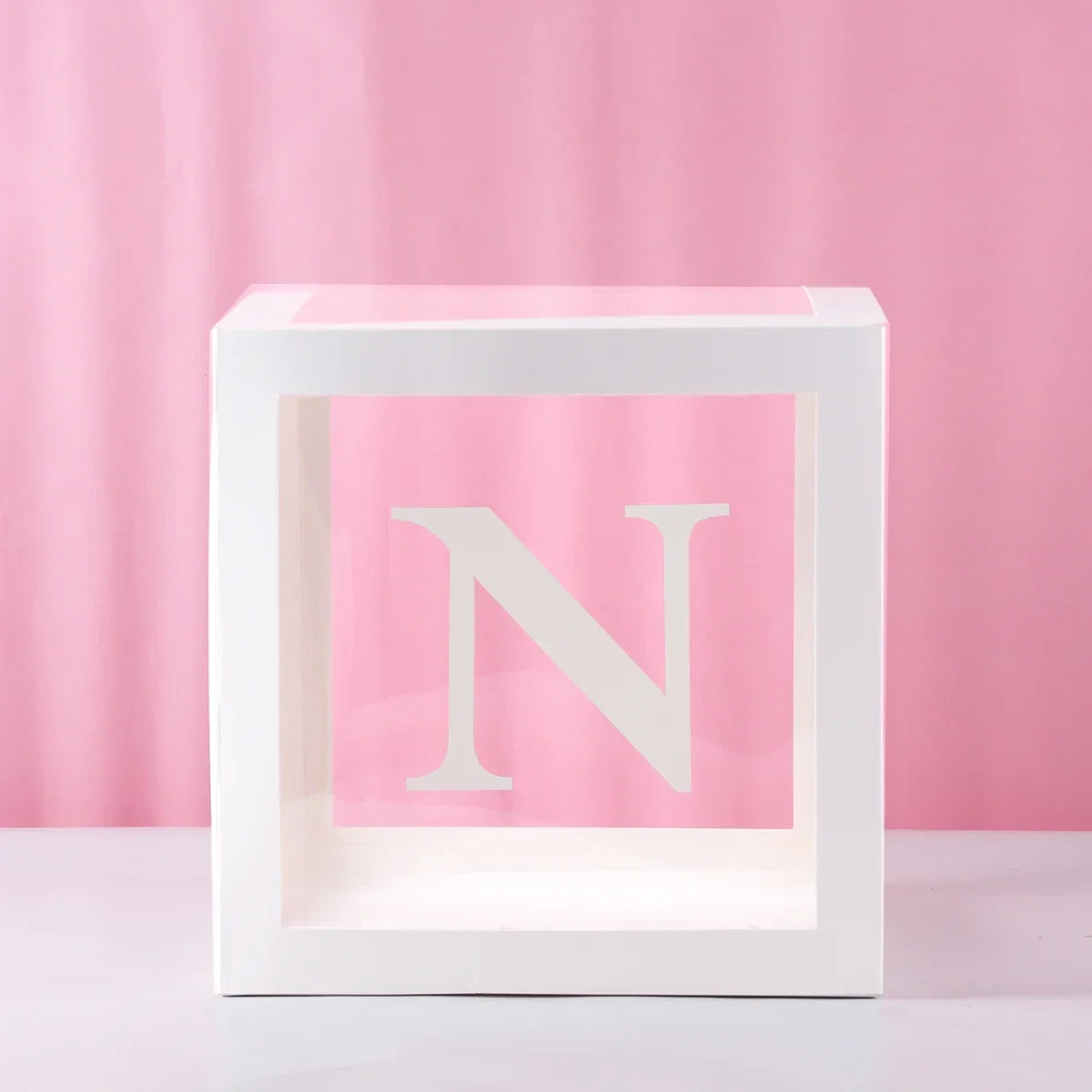 27/25cm Custom Transparent Letter Box A-Z Baby Shower Girl 1st Birthday Party Decoration Kids Wedding Birthday Balloon DIY Box
