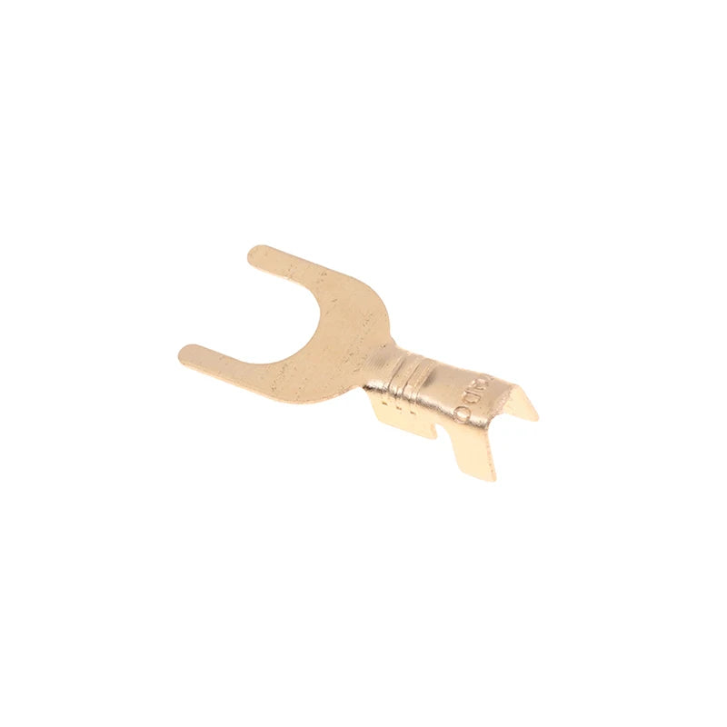 50pcs U-Shaped Brass Grounding Lug Fork Terminal Connector