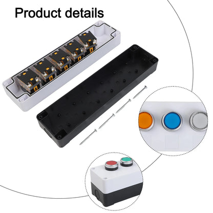 Waterproof Control Box 22mm Inching Switch For Electrical Applications High Current Push Switch Circuit Breaker