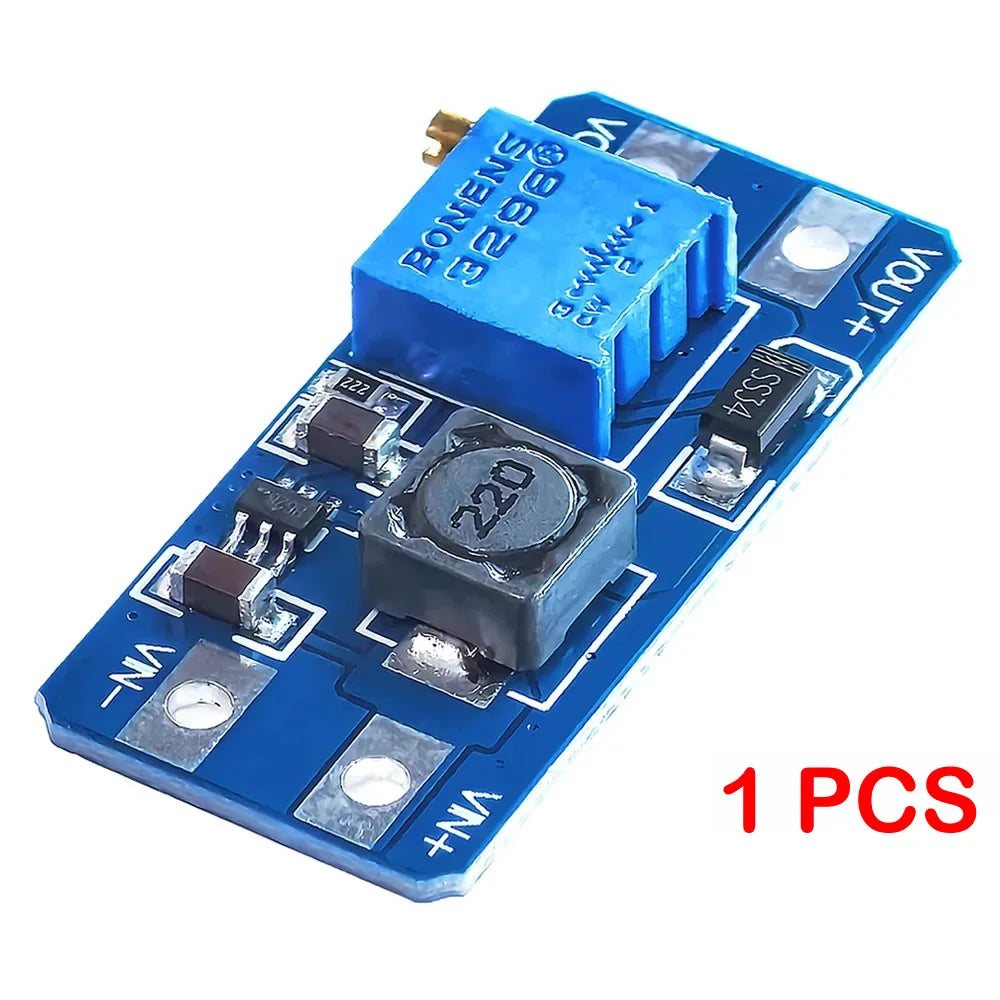 MT3608 DC-DC Adjustable Step-Up Boost Module 2A Type-C/Micro USB 2-24V to 5V/9V/12V/28V