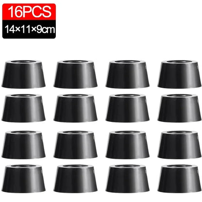 8/40Pcs Rubber Pads Floor Protectors Table Chair Furniture Leg Cover Speaker Cabinet Bottom Black Tips Absorber Non-slip Gasket