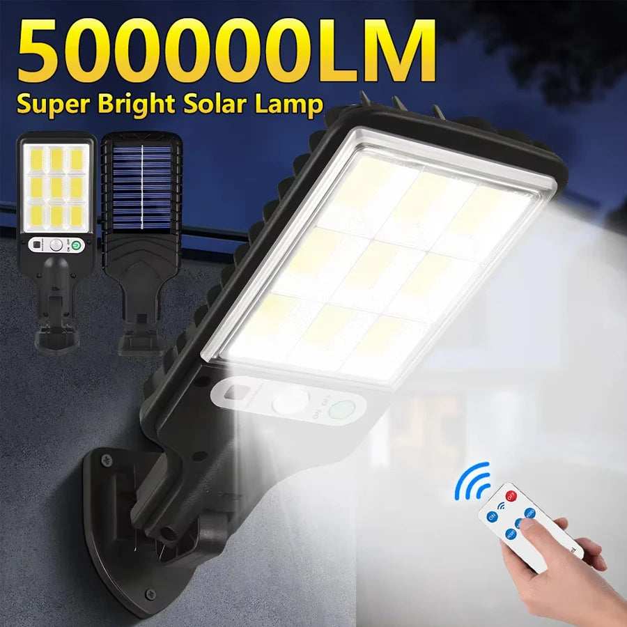 Solar LED Wall Light Outdoor — Motion Sensor, IP65 Waterproof, 3-Mode, 18650 Battery | Garden Street Security Lamp