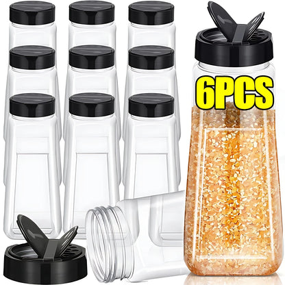 Portable Spices Seasoning Shaker Bottles Sugar Salt Pepper Jars BBQ condiment dispenser Empty Plastic Container Kitchen Gadgets