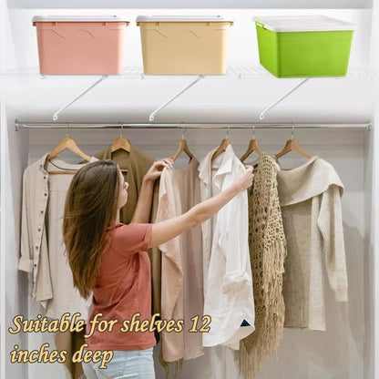 3 Pack Metal For Wire Shelf Support Brackets for Closets Built to Provide Strong Support with Enhanced Load Capacity