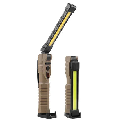 Powerful Fold Flashlight Type-c Rechargeable Lantern Built-in Battery Magnetic LED Work Lights for Camping Garage Emergency Lamp