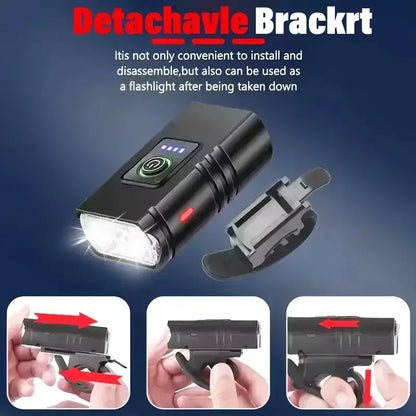 Rechargeable Bike Light Front Light Taillight Mini Night Safety Warning Lantern Bicycle Accessories for Night Outdoor Cycling