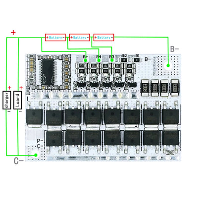 3S 4S 5S BMS 100A Lithium Battery Protection Board | 12V 16.8V 21V Li-ion Li-polymer Balance Charging Module