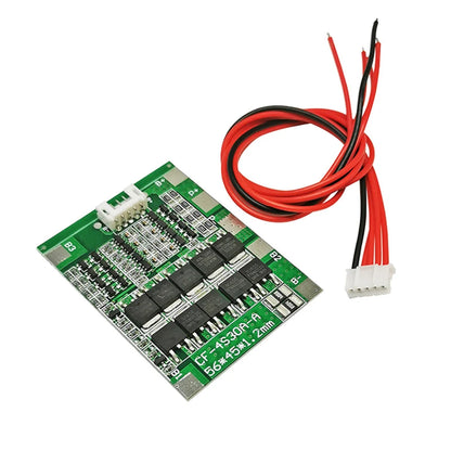 4S 14.8V 30A Li-ion Battery BMS Protection Board with Balancing for 18650 Packs