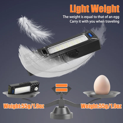 Mini Sensor LED Flashlight Rechargeable Torch with Magnet Portable Hat Clip Light Outdoor Waterproof for Camping Fishing Lantern