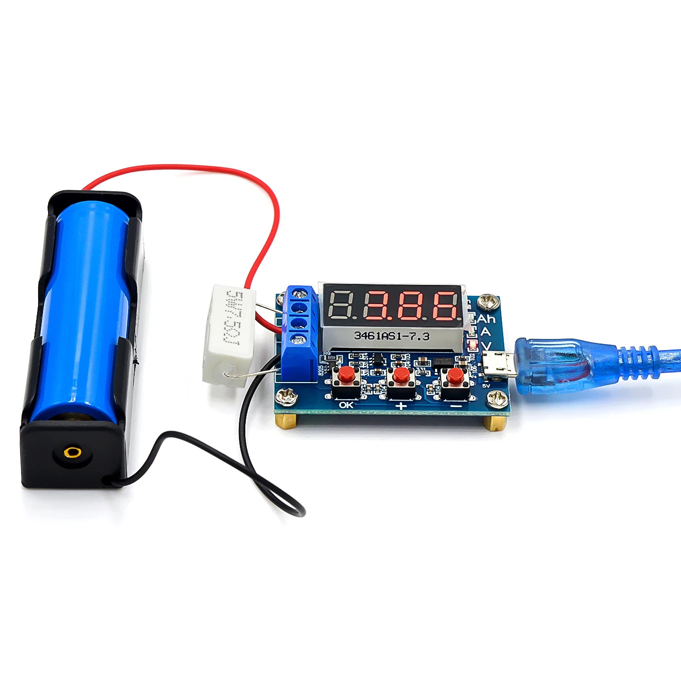 ZB2L3 Lithium Battery Capacity Tester 1.2V-12V 18650 Lead-Acid Battery Discharge Meter