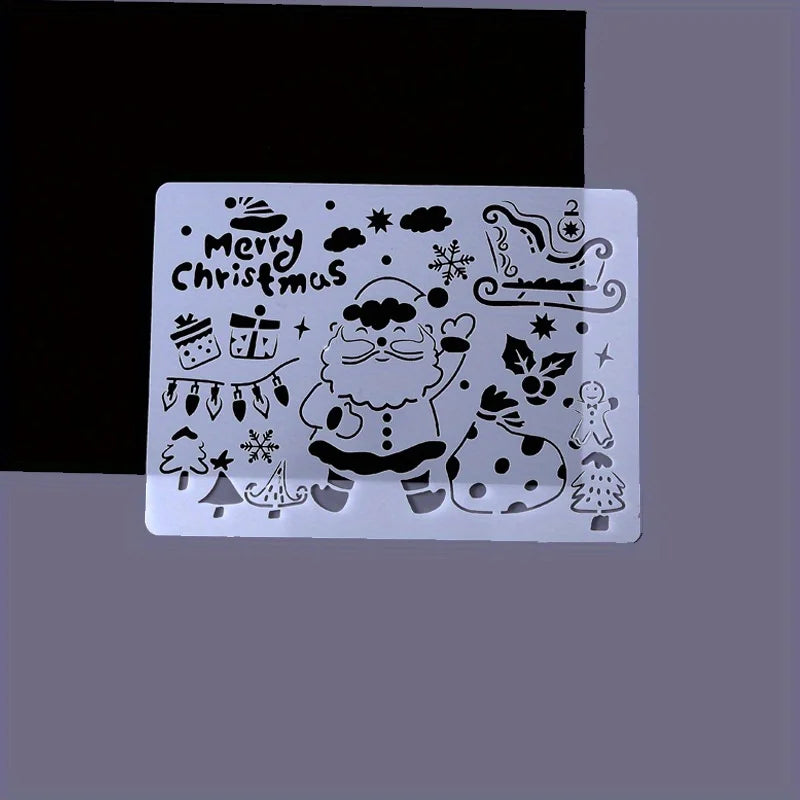 A4 5pcs/set  DIY Painting Template Wall Stencil Airbrush Scrapbook Coloring Embossing Album Diary Christmas Drawing Copy Templat