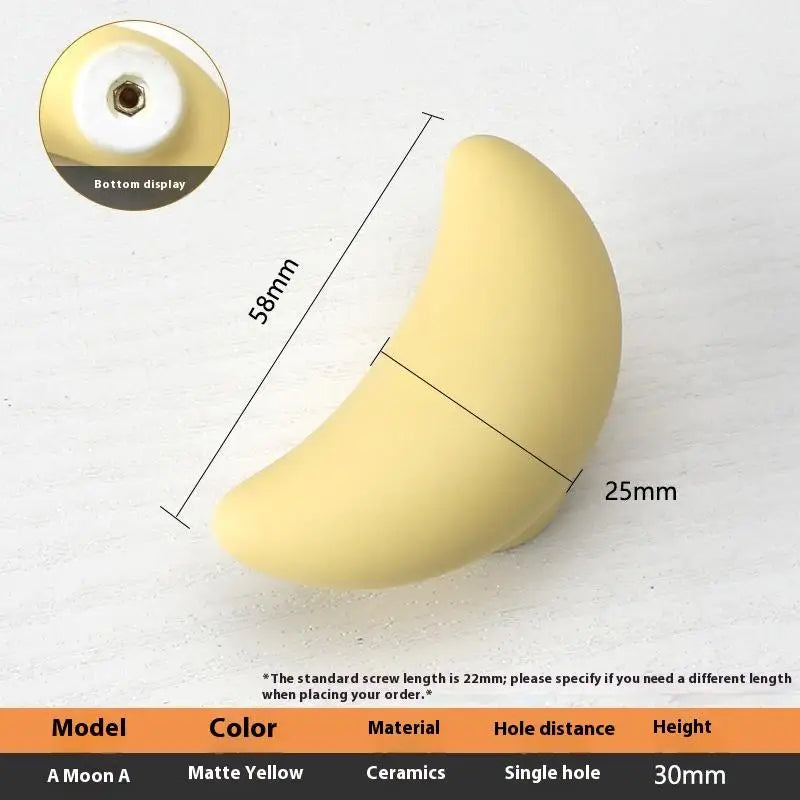 1pc Children's Furniture Handles Nordic Ceramic Children Room Cabinet Handles Macaron Colorful Round Drawer Knobs And Pulls