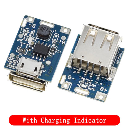 Type-C / Micro USB 5V Boost Power Module — 1A/2A/3.1A, Li-ion Protection, LED Indicator